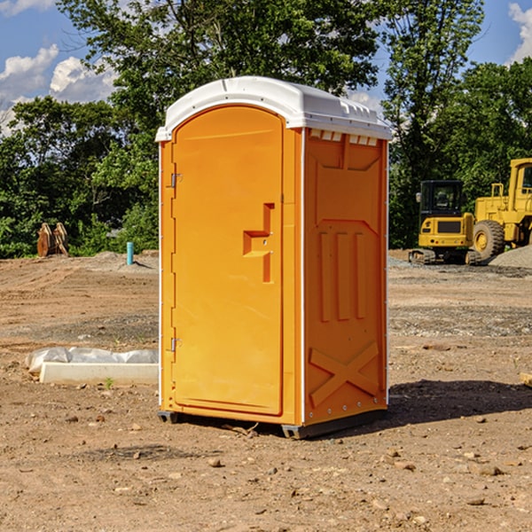 how often are the portable restrooms cleaned and serviced during a rental period in West Elizabeth